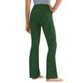 thumbnail image 5 of HAOTAGS Girls High-waist Pants, Straight-leg Girls Loungewear Stretchy Soft Everyday Pants Green 8 T, 5 of 9