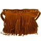 thumbnail image 1 of BRIGHTFUFU Bolso de hombro retro con borlas y flecos, tipo cubo, cruzado, para mujer (marrón), 1 of 8