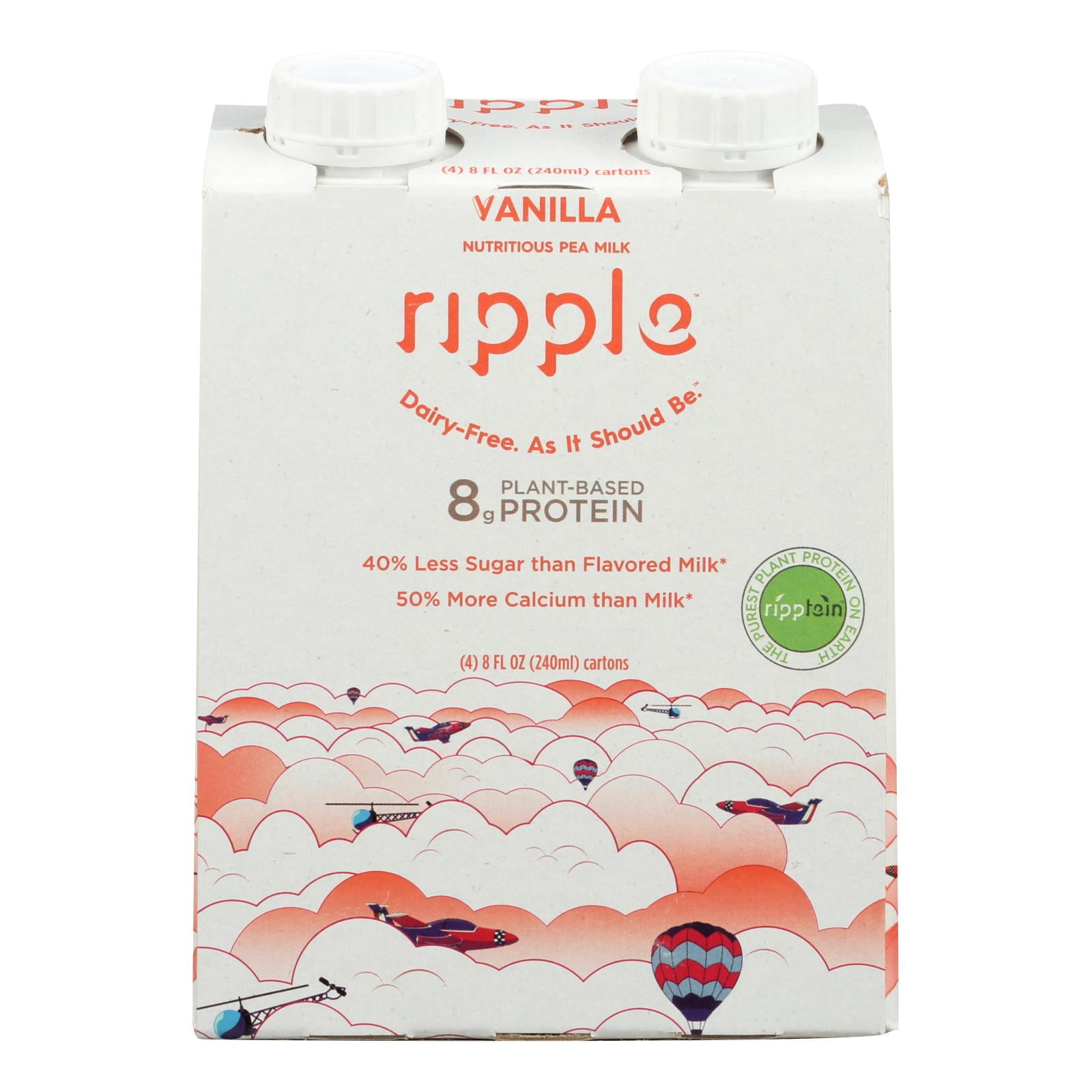 Ripple Foods Ripple Aseptic Vanilla Plant Based With Pea Protein Case