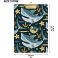 thumbnail image 3 of FMSHPON Funny Shark Fish Clipboard Hardboard Wood Nursing Clip Board and Pull for Standard A4 Letter 13x9 inches, 3 of 7