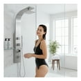 thumbnail image 3 of Sans Series 40 in. 3-Jetted Full Body Shower Panel Tower in Brushed Steel with Heavy Rain Showerhead and Spray Wand, 3 of 12