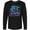 AB-Black, variant on Inktastic Winter Let It Snow Lettering in Blue with Snowflakes Long Sleeve T-Shirt