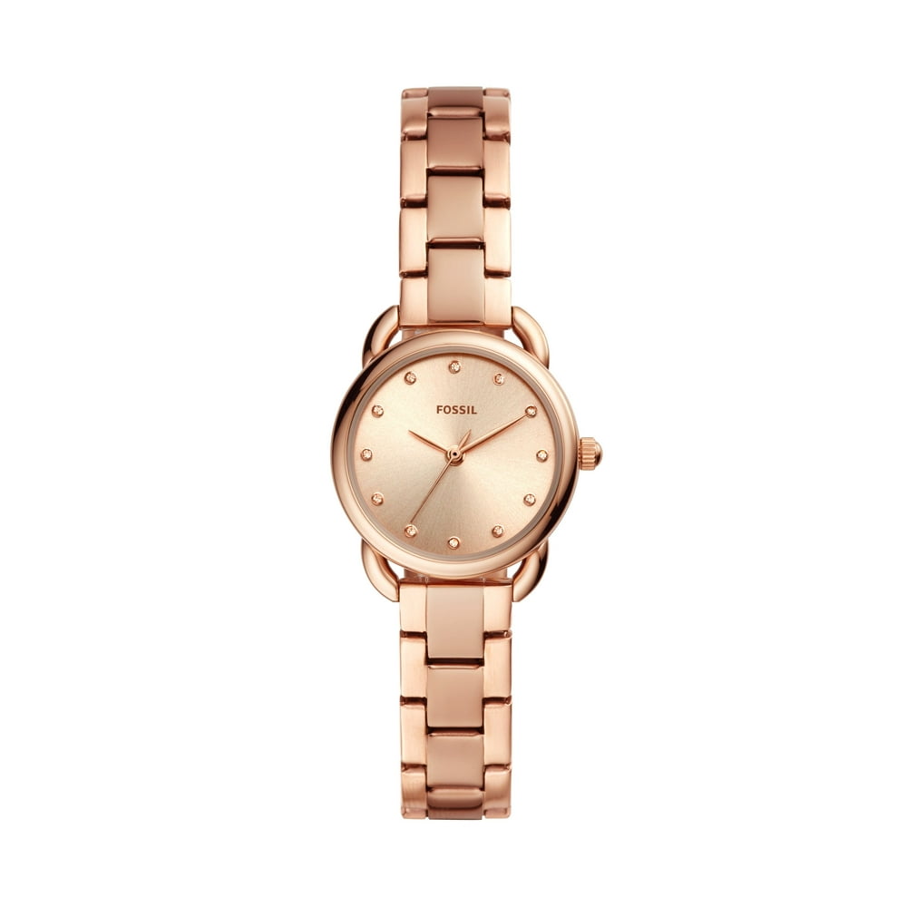 Fossil - Fossil Ladies' Tailor Mini Three-Hand Rose Gold-Tone Stainless ...