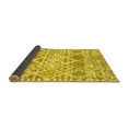 thumbnail image 2 of Ahgly Company Indoor Square Trellis Yellow Modern Area Rugs, 3' Square, 2 of 4