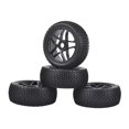 thumbnail image 3 of 4x Plastic Rubber Rc Car Tires Kit Wheel Rims Tyre For Kyosho For Hpi 1/7 Rc Car Spare Parts Diy - Rectangular Hub Hole, 3 of 4