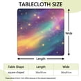 thumbnail image 2 of Colorful Galaxy Pattern Square Fitted Tablecloth with Elastic Edge,Square Table Cover,Washable Elastic Table Cover for Home Kitchen Party Decor 36"x36", 2 of 6