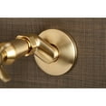 thumbnail image 4 of Kingston Brass KS115SB Essex Two Handle Wall Mount Bathroom Faucet, Brushed Brass, 4 of 5