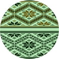 thumbnail image 1 of Ahgly Company Machine Washable Indoor Round Transitional Light Green Area Rugs, 8' Round, 1 of 7