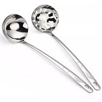 Soup Ladle Colander Serving Spoon Stainless Steel Heavy Duty Cooking Ladle