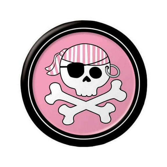 Pirate Party Pink 7 inch Cake/Dessert Plates