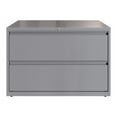 thumbnail image 2 of Hirsh 42 Inch Wide 2 Drawer Metal Lateral File Cabinet for Home and Office, Holds Letter, Legal and A4 Hanging Folders, Silver, 2 of 4