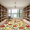 thumbnail image 2 of ODIKA 6'x9' Machine Washable Non-Slip Area Rug, Traditional Red High Traffic Rug with Pad, Beige, 1050380, 2 of 8