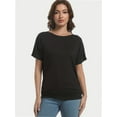 thumbnail image 4 of Women's Short Sleeve Boat Neck Dolman Top with Side Shirring, 4 of 6