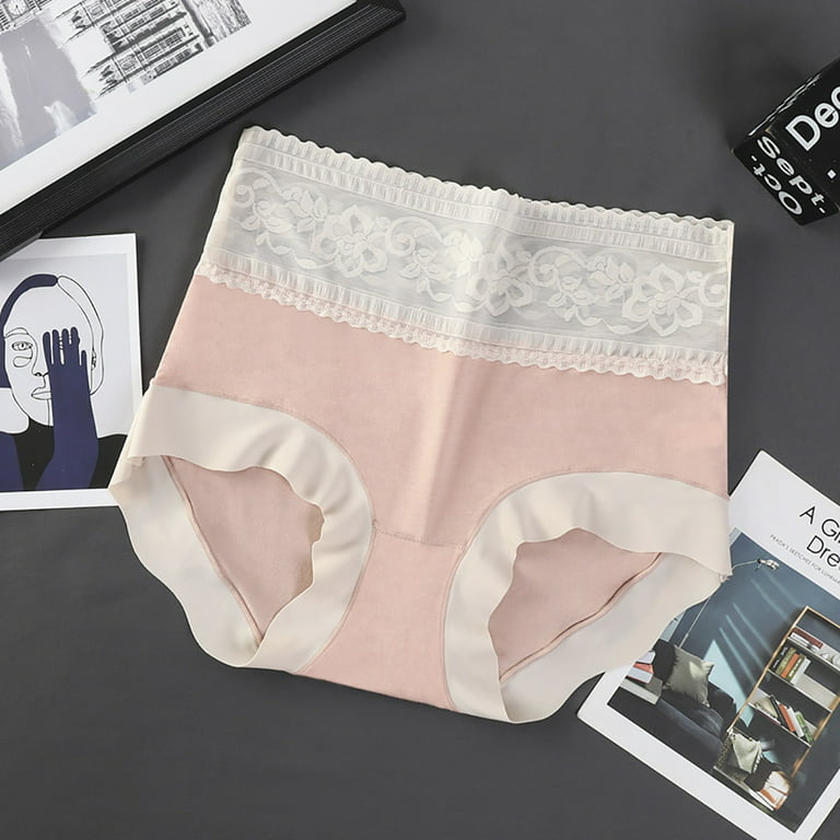 ZMHEGW Underwear Women Xuanling Custom Mid Waist Seamless Briefs Thin Lace  Breathable For Women's Panties 