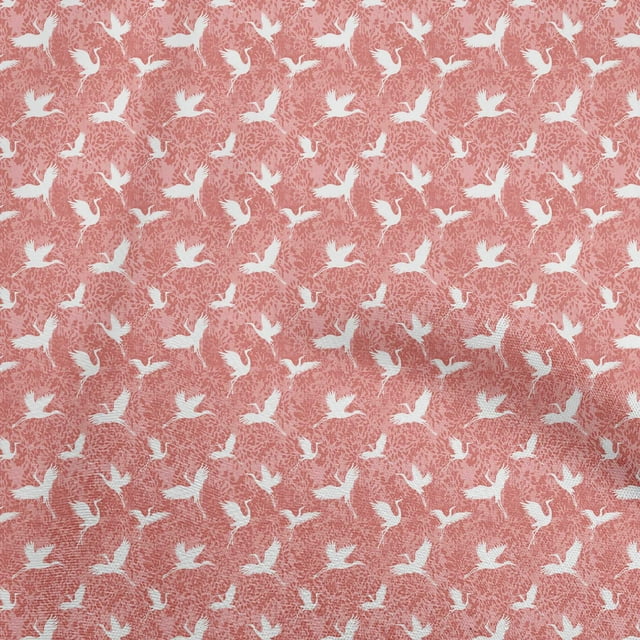 oneOone Cotton Poplin Red Fabric Flamingo Sewing Craft Projects Fabric Prints By Yard 56 Inch Wide