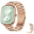 thumbnail image 1 of TFixol 1.9" HD Touchscreen Smartwatch KT65 with Bluetooth Calling, Multiple Sports Modes, IP67 Waterproof, Compatible with Android & iOS, Rose Gold Steel & Silicone Straps, 1 of 7