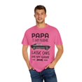 thumbnail image 4 of Vintage Retro Old Boys Truck Lovers Gift	Papa Is My Name Classic Cars Are My Game Men Women Unisex Garment-Dyed T-shirt, 4 of 4