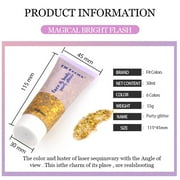 BEUKING Face Glitter Gel Mermaid Scale Gel, Holographic Chunky Glitter Gel for Body, Hair, Face, Nail, Eyeshadow, Long Lasting Liquid Glitter Cream, Fairy Costume Accessories Makeup for Women& Men