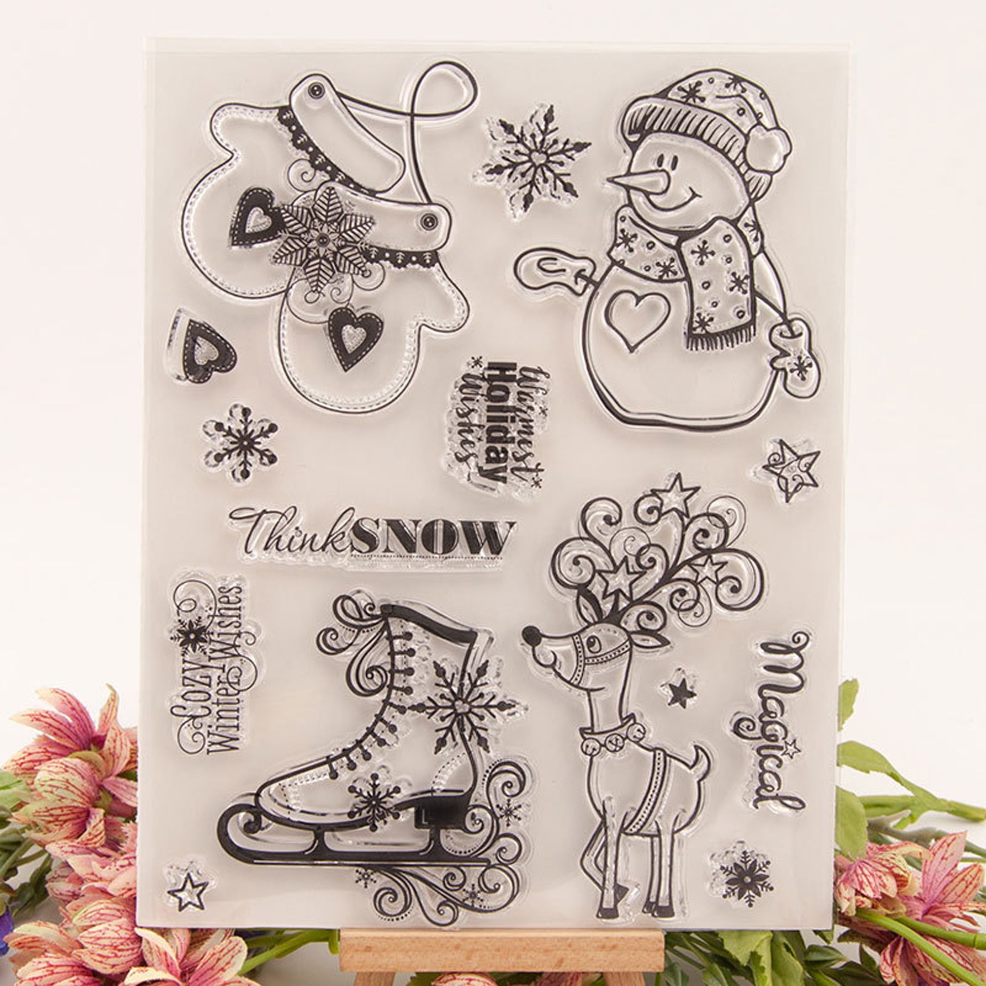 Let It Snow Stamp And Cutting Dies Set For Diy Scrapbooking - Temu