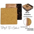 thumbnail image 4 of Inkdotpot Set of 6 Drink Coasters DecorativeNon,SlipCork Base4-inch Square PrintedCoastersEasy Clean- Quotes, 4 of 8