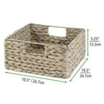 thumbnail image 4 of mDesign Woven Hyacinth Kitchen Basket Organizer with Handles, 8 Pack, Gray Wash, 4 of 7