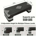 thumbnail image 6 of Adjustable Workout Aerobic Stepper in Fitness & Exercise Step Platform Trainer 3 Settings Adjustable Height 4"-6"-8", 6 of 17