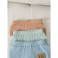 thumbnail image 5 of PureChapter 3-Pack Baby Boys Solid Ribbed Knit Bear Patch Pants - Soft Stretch Leggings for 1-18 Months, 5 of 8