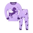 thumbnail image 2 of ATAIKU Toddler and Little Girls Unicorn Pajamas Sets Kids Long Sleeve Cotton PJs Two Piece Sleepwear  4T, 2 of 11