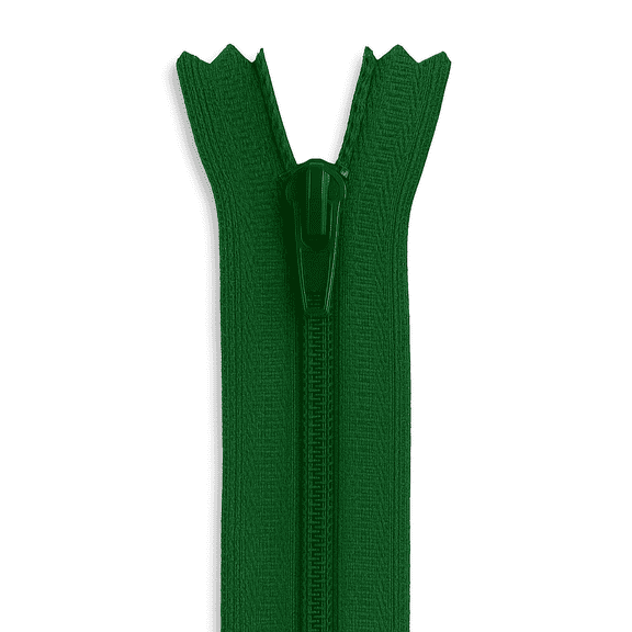 14" #3 Nylon Coil Zipper Non-Separating Closed End - Jewel Green - for Pants, Skirts, Dresses, Bags, Upholstery