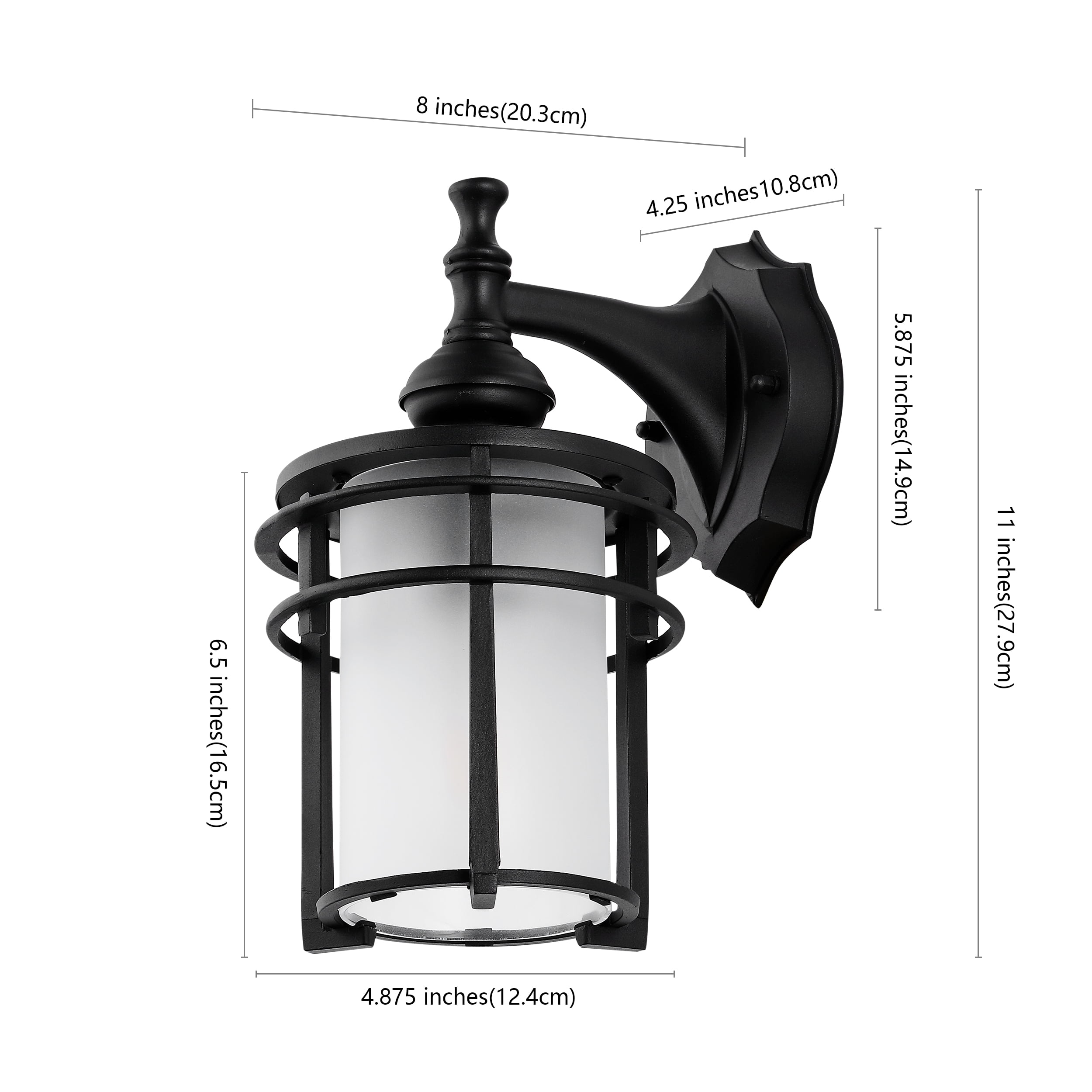 SAFAVIEH Adisyn LED Black Metal Wall Sconce with Clear Shade, Set of 2