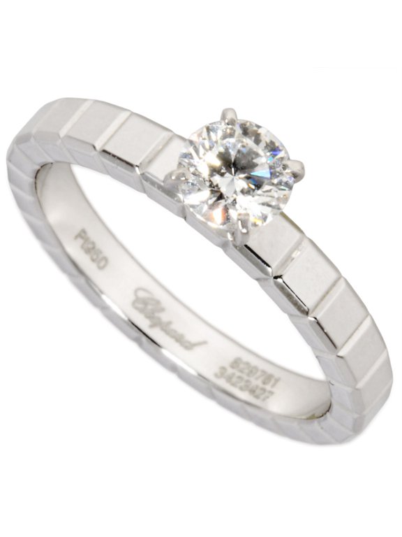 Pre-Owned Chopard Ice Cube Ring, Diamond 0.31ct, Approx. 829761, Pt950 Platinum, 4.4g, Women's...