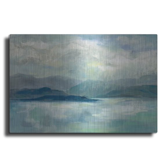 Luxe Metal Art 'Early Sunrise' by Silvia Vassileva, Metal Wall Art, 36" x 24"