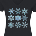 thumbnail image 4 of Inktastic Winter Snowflakes Women's V-Neck T-Shirt, 4 of 5