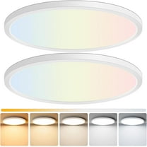 Nordic Hygge 15 Inch Large Flush Mount Ceiling Light Fixtures, 2 Pack