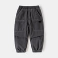 thumbnail image 2 of Pants for Boys Pocketed Elastic Solid Print Trousers Daily Wear 18-24 Months, 2 of 3