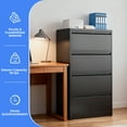 thumbnail image 3 of 4 Drawer Lateral File Cabinet with Lock, Metal Filing Cabinet for Home Office, Metal Filing Storage Vertical Cabinet, 3 of 8