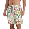 thumbnail image 2 of Logiee Spring floral Print Mens Swim Trunks Quick Dry Board Shorts,Breathable Hawaii Beach Shorts Swimwear Bathing Suits-Large, 2 of 6