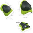 thumbnail image 3 of Qishi 3-in-1 Kids Knee/Elbow/Wrist Guards (3-8Y) for Skate/Bike/Scooter/Rollerblading-Green, 3 of 8