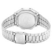 Casio Mens Stainless Steel Band Wristwatch, Silver & Black
