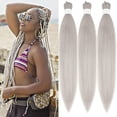 thumbnail image 1 of SUTENGDA Blue Braiding Hair Pre stretched Box Braid Kanekalon Braiding Hair Prestretched Human Hair 26Inch, 1 of 5