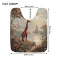 thumbnail image 5 of 2 Piece Bath Mat Set with U-Shaped Toilet Mat and Rectangle Bath Rugs Non Slip Machine Washable Bathroom Mats Oil Painting Of Giraffe, 5 of 7