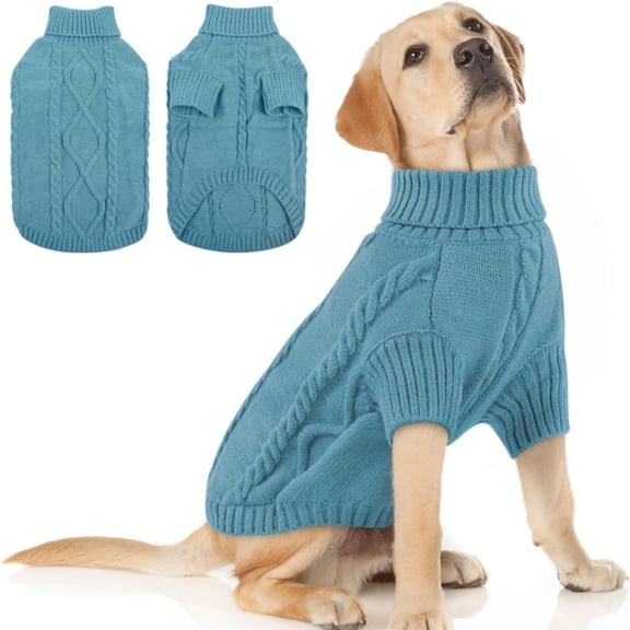 Dog Sweater Small Medium Large Soft Knitted Christmas Clothing Turtleneck Pullover Puppy Sweaters for Dogs Cats Girls Boys Cozy Pet Knitwear Fall Winter Cold Weather, 1PC (9.06 Inch)
