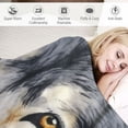 thumbnail image 3 of HENGT  Korean Mink Blanket , 5.7 LB - Ply Reversible Soft Warm Plush Flannel Blanket (Dark Wolf/Wolf, King), 3 of 6