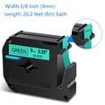 thumbnail image 3 of GREENCYCLE 4PK Compatible for Brother P-touch M Tape MK721 M-K721 M721 9mm 0.35" Black on Green for Brother PT-100 PT-M95 PT-90 PT-70 PT-65 PT-85 Label Maker Refills, 3 of 7