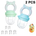 thumbnail image 1 of Paquete de chupetes de alimentación de frutas para bebés: alimentador de alimentos frescos, juguetes de goma para la dentición de frutas para bebés para niños pequeños, niños y bebés de 4 a 24 meses Zhivalor 222068-2, 1 of 4