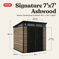 thumbnail image 3 of Keter Signature 7x7 ft. Durable Resin Outdoor Storage Shed With Heavy Duty Floor and Locking Door, Ashwood, 3 of 20