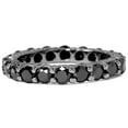 thumbnail image 2 of Pompeii 2 CT Black Diamond Eternity Ring 10K Black Gold (Black,), 2 of 3