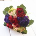 thumbnail image 2 of 13-cabeza Plantas Flor de Artificial Ramo Mano Decoración Novia Boda Sunnimix Flor de la boda, 2 of 7
