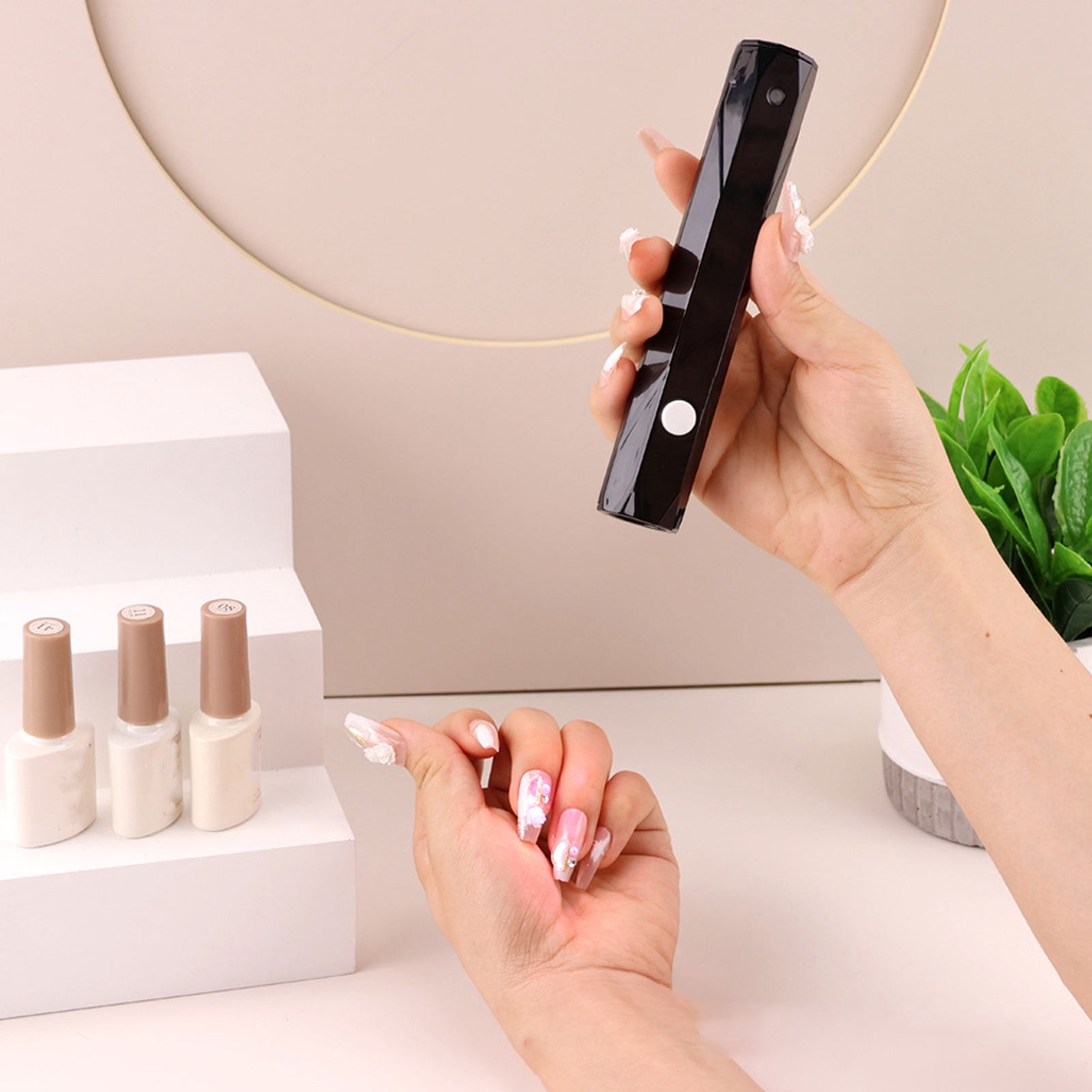 BIMZUC Touch Nail Lamp Rechargeable Cordless LED Gooseneck Gel Curing Dryer Lamp with Timer Professional Nail Art Tools for Home (7.87 inches / 20 cm) [cite: 1, 12]