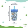 thumbnail image 3 of Zak Designs 12oz Sports Kids Straw Tumbler, Double Wall Durable Plastic Tumbler with Silicone Straw Utilizing Leak-Proof Valve, Travel Straw Tumbler, 3 of 8